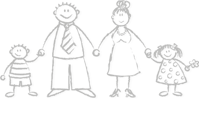 Bild einer gezeichneten Familie